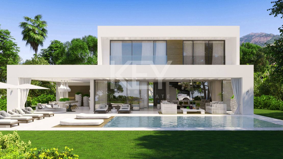 New project of sea views luxury villas in Mijas