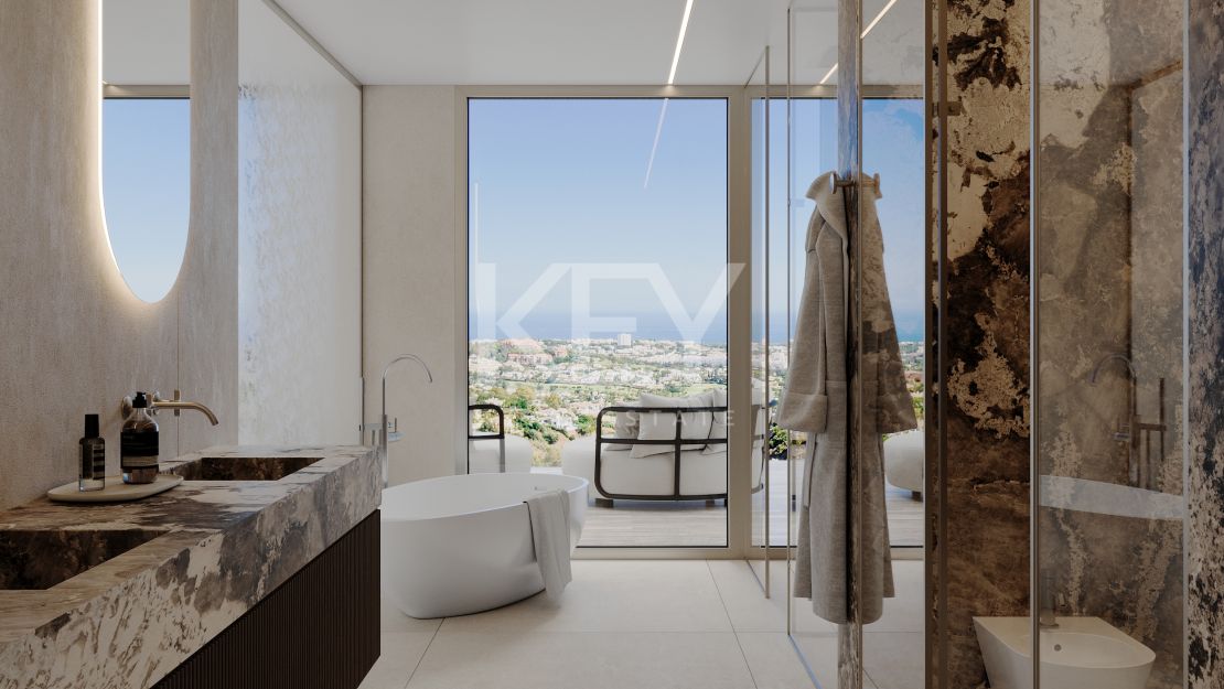 Панорамный пентхаус с частным бассейном в элитном закрытом комплексе в Ла Кинта, Бенахавис