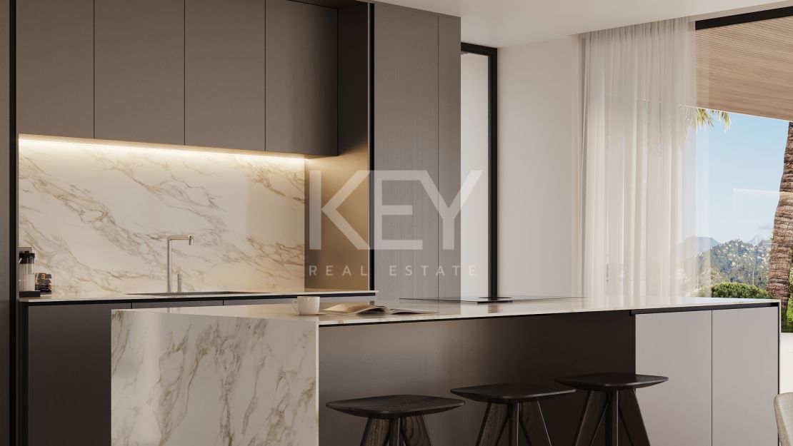 Панорамный пентхаус с частным бассейном в элитном закрытом комплексе в Ла Кинта, Бенахавис