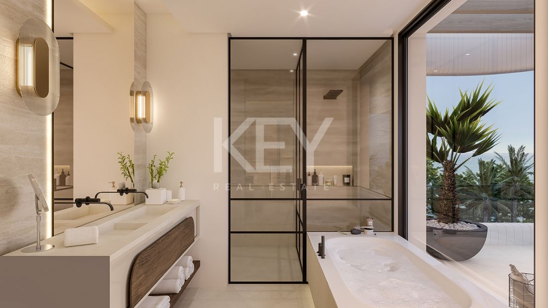 Lujosa villa pareada situada en primera línea de playa en Las Chapas, Marbella