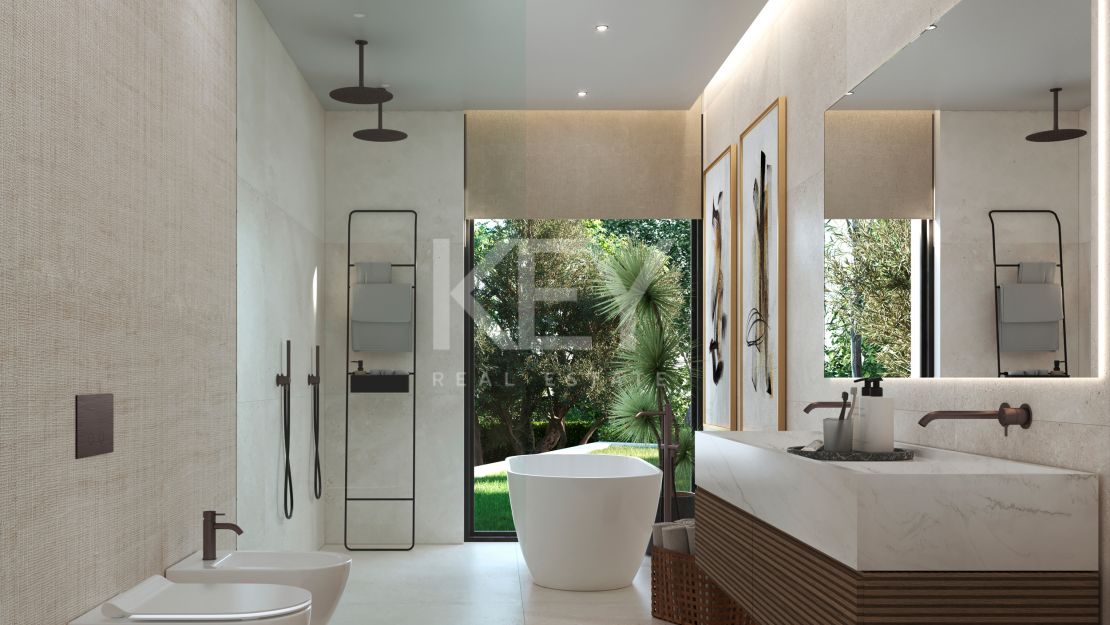 Contemporary single-level villa combines luxury and nature in Nueva Andalucia, Marbella