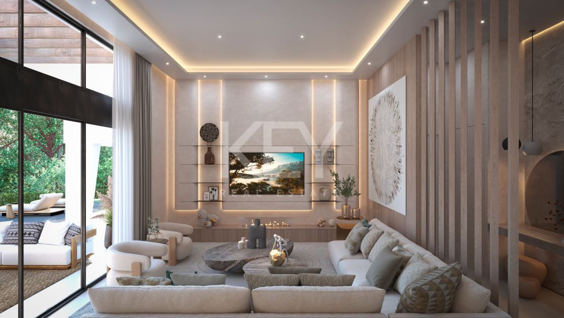 Contemporary single-level villa combines luxury and nature in Nueva Andalucia, Marbella