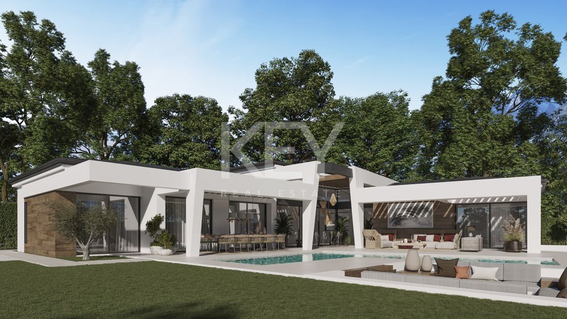 Contemporary single-level villa combines luxury and nature in Nueva Andalucia, Marbella