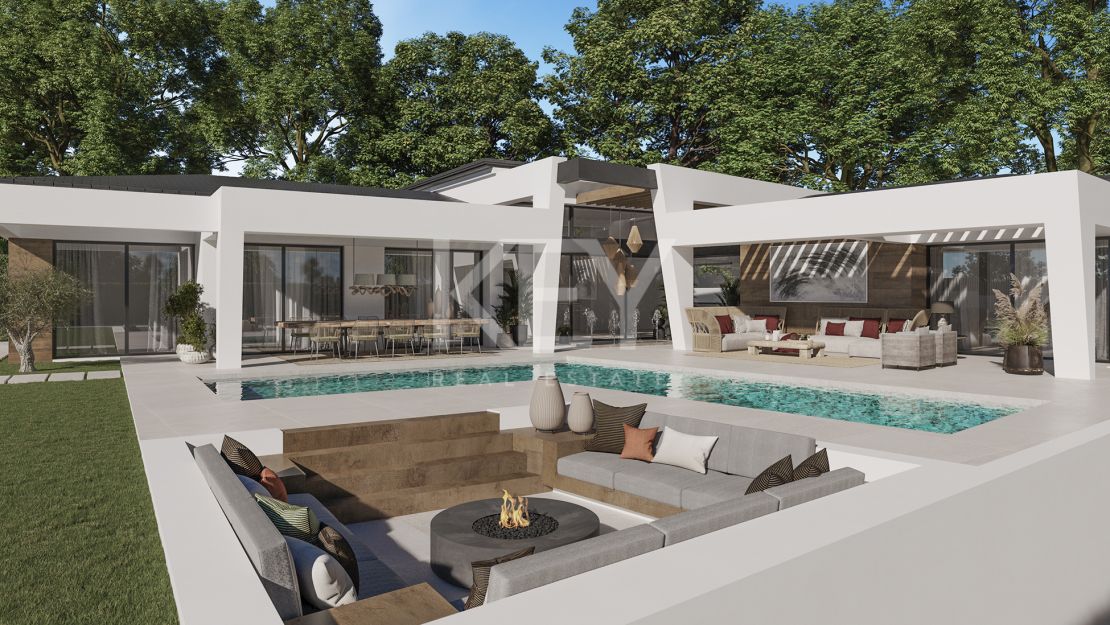 Contemporary single-level villa combines luxury and nature in Nueva Andalucia, Marbella