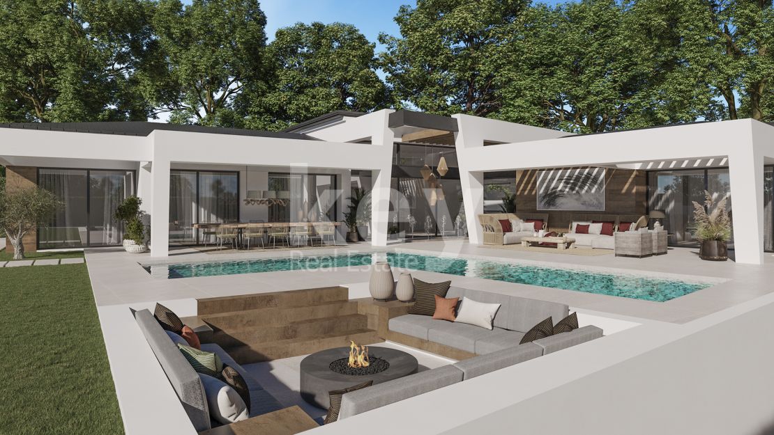 Villa contemporánea de una sola planta que combina lujo y naturaleza en Nueva Andalucía, Marbella