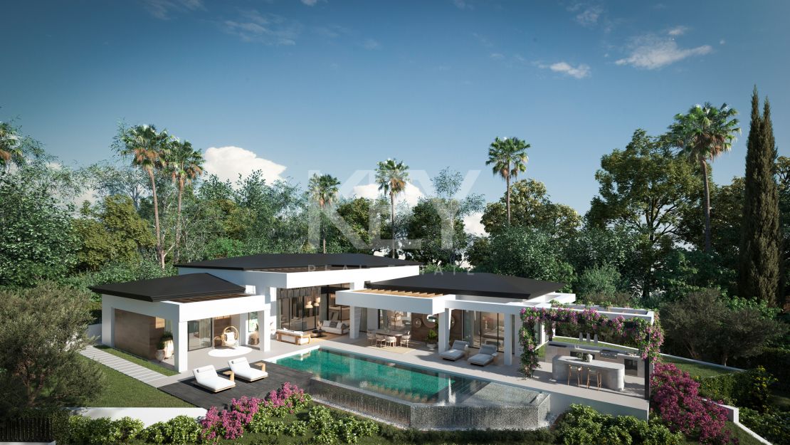 Contemporary single-level villa combines luxury and nature in Nueva Andalucia, Marbella