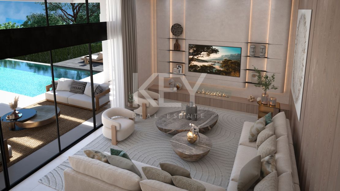 Contemporary single-level villa combines luxury and nature in Nueva Andalucia, Marbella