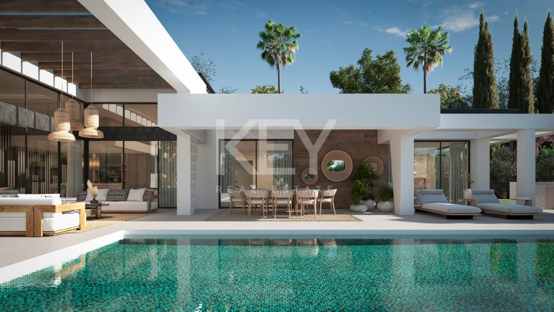 Contemporary single-level villa combines luxury and nature in Nueva Andalucia, Marbella