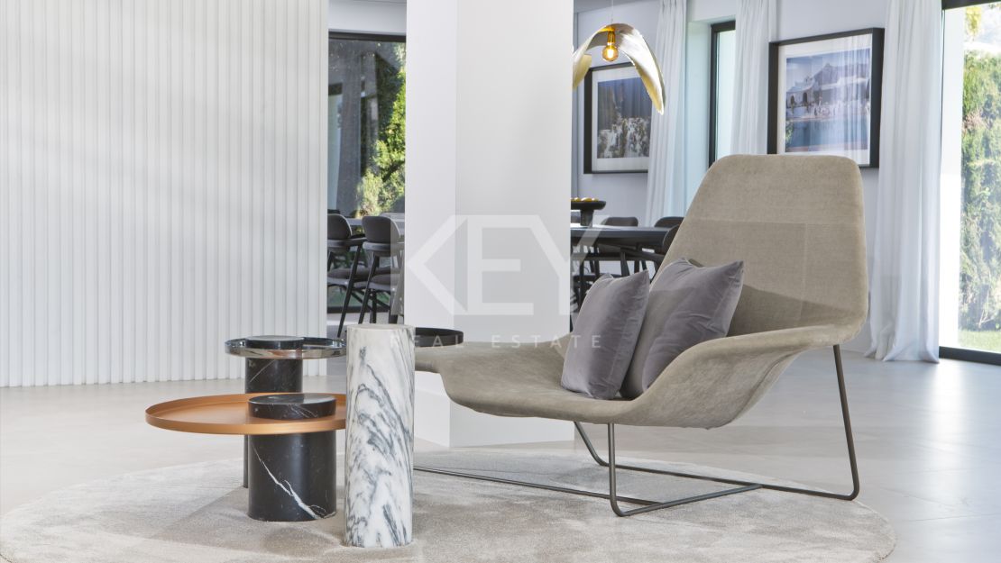 Stunning contemporary villa with sea and golf views, Nueva Andalucia