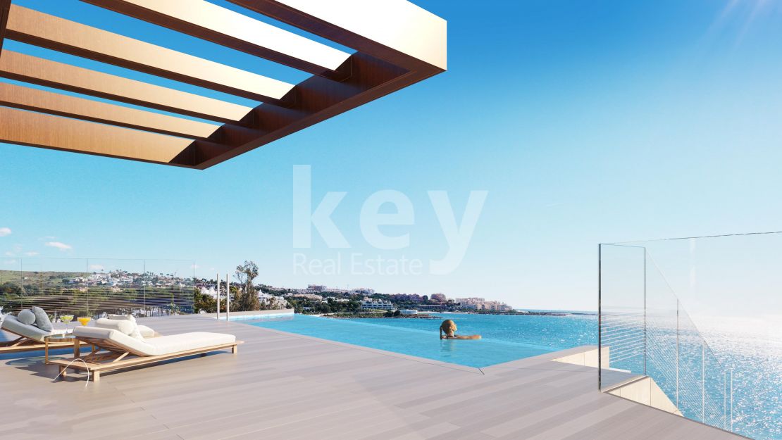 Extraordinary beachfront duplex penthouse for sale in Estepona