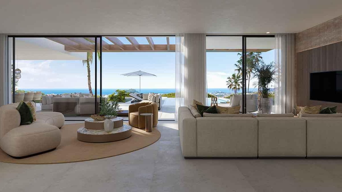 Impressive luxury villa under construction with an exclusive design and panoramic views of the Mediterranean Sea