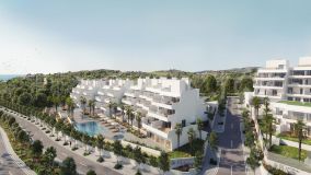Proyecto sobre plano en venta con apartamentos, dúplex y áticos de 2 dormitorios con vistas al mar en Estepona