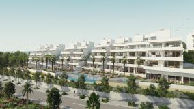 Proyecto sobre plano de apartamentos, dúplex y áticos de 3 dormitorios en venta con vistas al mar en Estepona