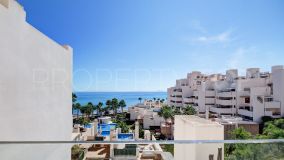 Front line beach duplex penthouse with private pool and panoramic sea views for sale in Estepona
