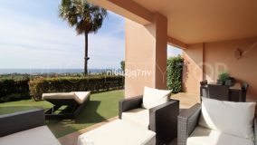 Ground Floor Apartment in Los Flamingos: 2 Bed, 2 Bath, Terraces & Private Garden. Stunning Mediterranean views!