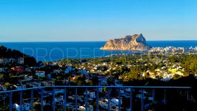 Beautiful Ibiza style villa with stunning views to the sea and the Peñon de Ifach in Montemar