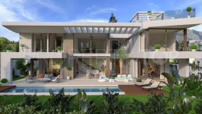 Nueva villa de cinco dormitorios en construcción en la codiciada comunidad La Carolina, en la prestigiosa Milla de Oro de Marbella