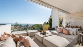 Elegante apartamento en planta baja con fantásticas vistas al mar en venta en Palo Alto, Ojén