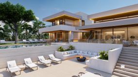 Parcela con proyecto para construir una villa ultramoderna a estrenar con vistas a la montaña y al golf en Las Brisas, Nueva Andalucía