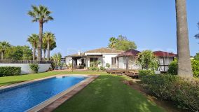 Special Villa in colonial style with wooden terraces on 2 levels, Sotogrande Costa