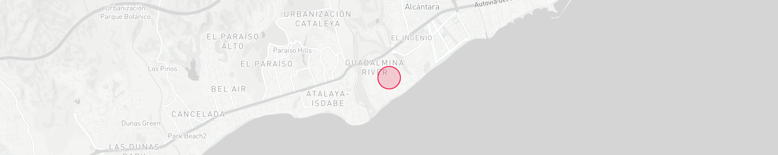Mapa de localización de la propiedad - Guadalmina Baja