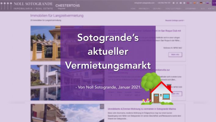 Noll Sotogrande’s aktueller Vermietungsmarkt - Januar 2021