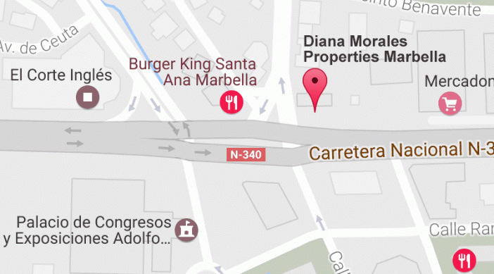 Carte de localisation de DM Properties à Marbella (Espagne) 