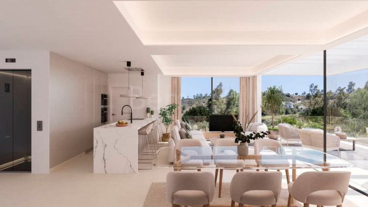 Modern frontline golf townhouse for sale in Marbella East