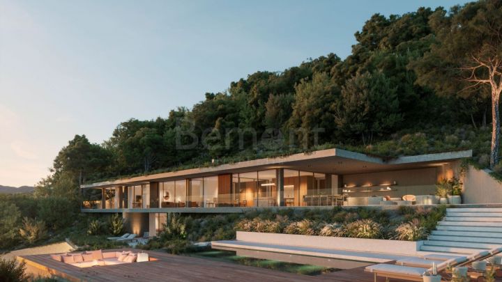 Villa neuve moderne avec vue sur la mer à vendre à Benahavis