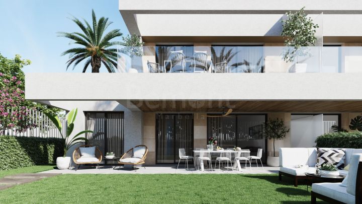 New build beach ground floor apartment for sale in Elviria
