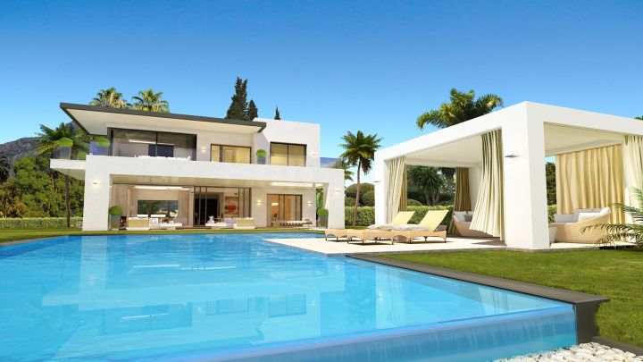 Hedendaagse gloednieuwe villa te koop in Marbella