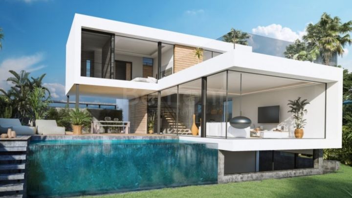 Villa de nouvelle construction en première ligne golf à vendre à Marbella Ouest