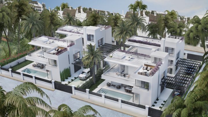 New build modern villas for sale in Marbella Golden Mile