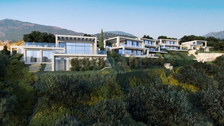 New build villas with panoramic sea views for sale in Benahavis