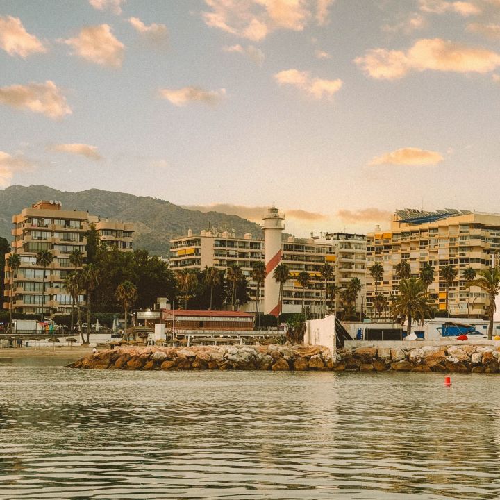 Marbella's lighthouse and beach