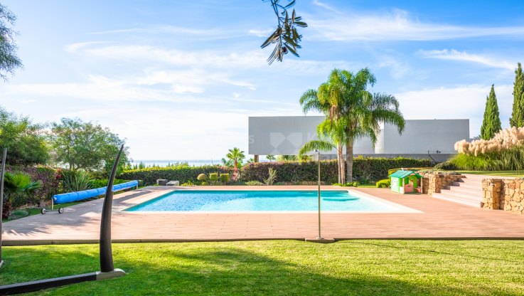 Villa con vistas al mar en venta en Los Flamingos - Villa en venta en Los Flamingos Golf, Benahavis