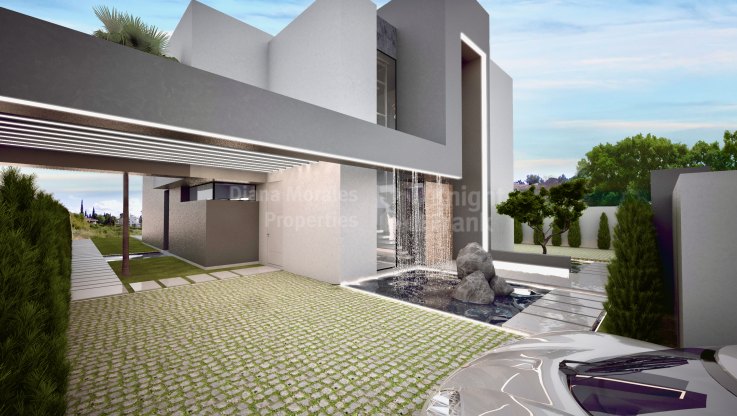 Complejo de 3 villas modernas en zona residencial - Villa en venta en Atalaya, Estepona