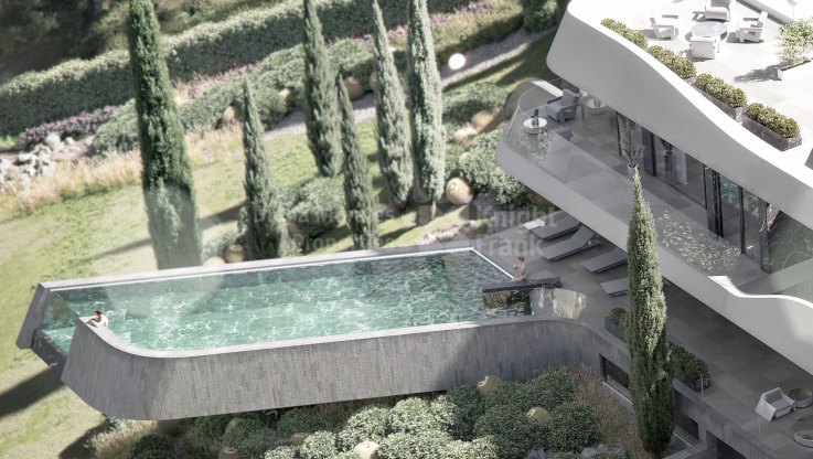 Schlüsselfertiges Projekt einer Ultra-Design-Villa mit unschlagbarem Ausblick - Villa zum Verkauf in Real de La Quinta, Benahavis