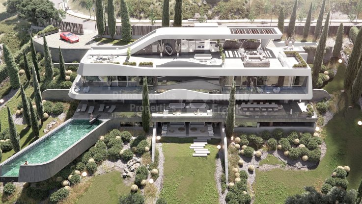 Turnkey project for an ultra-design villa with unbeatable views - Villa for sale in Real de La Quinta, Benahavis
