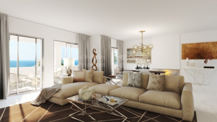 Ático de 3 dormitorios con vistas al mar - Atico en venta en Estepona
