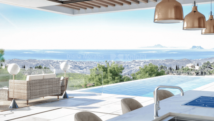 Schlüsselfertiges Projekt einer Villa mit spektakulärem Blick auf das Mittelmeer. - Villa zum Verkauf in Real de La Quinta, Benahavis