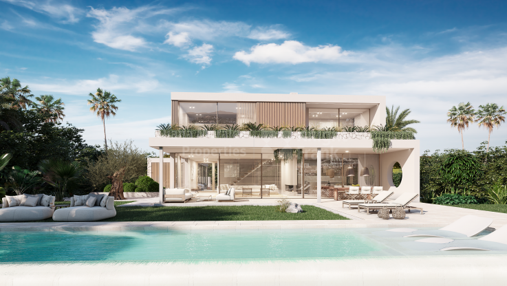 Nueva villa cerca de campos de golf en urbanización con seguridad - Villa en venta en La Alqueria, Benahavis