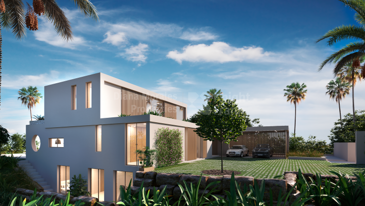 Nueva villa cerca de campos de golf en urbanización con seguridad - Villa en venta en La Alqueria, Benahavis