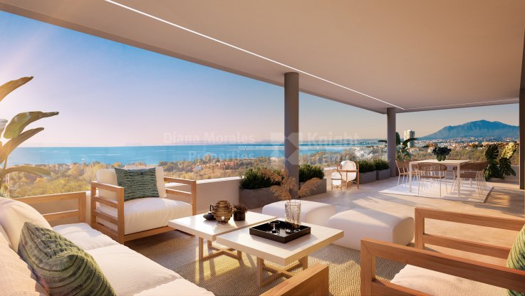 Penthouse mit großer Sonnenterrasse - Zweistöckiges Penthouse zum Verkauf in Santa Clara, Marbella Ost