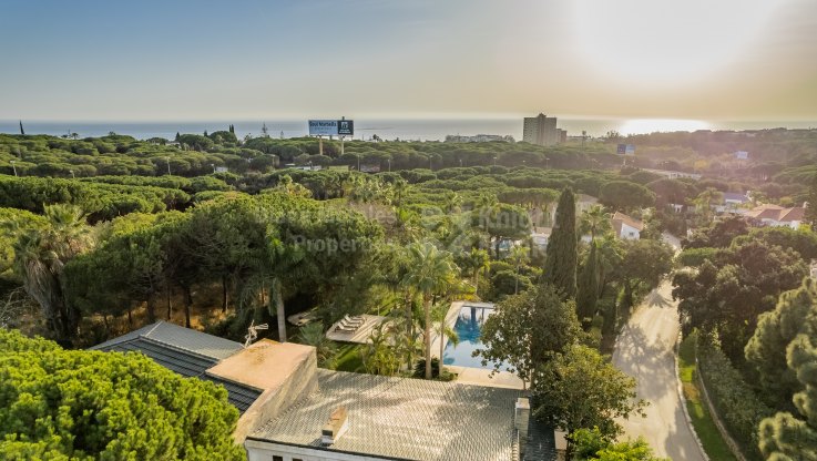 Excepcional casa con gran jardín en urbanización de prestigio - Villa en venta en Hacienda las Chapas, Marbella Este