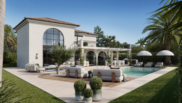 Wonderful and elegant frontline golf house - Villa for sale in Las Brisas, Nueva Andalucia