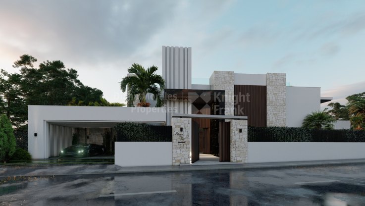 Schlüsselfertiges Projekt für eine Villa am Strand von Playa del Sol - Villa zum Verkauf in El Saladillo, Estepona