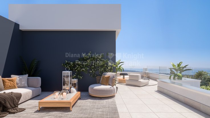 Duplex penthouse dans un complexe fermé avec vues panoramiques - Penthouse duplex à vendre à Los Altos de los Monteros, Marbella Est