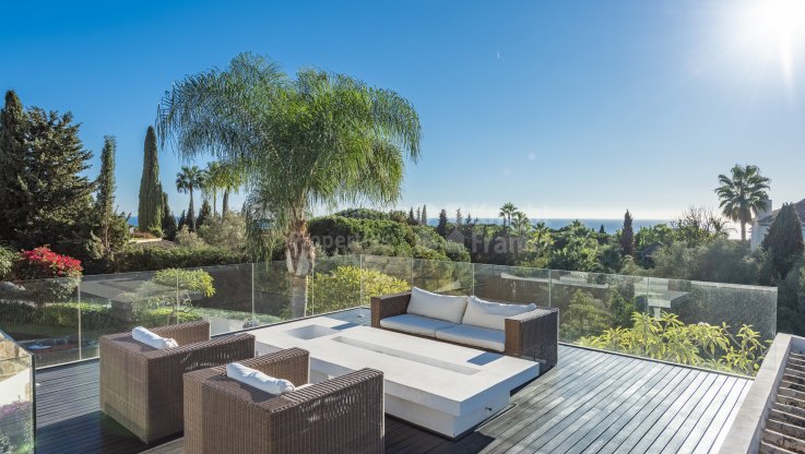 Villa con vistas panorámicas al mar en Marbella Este - Villa en alquiler en Hacienda las Chapas, Marbella Este