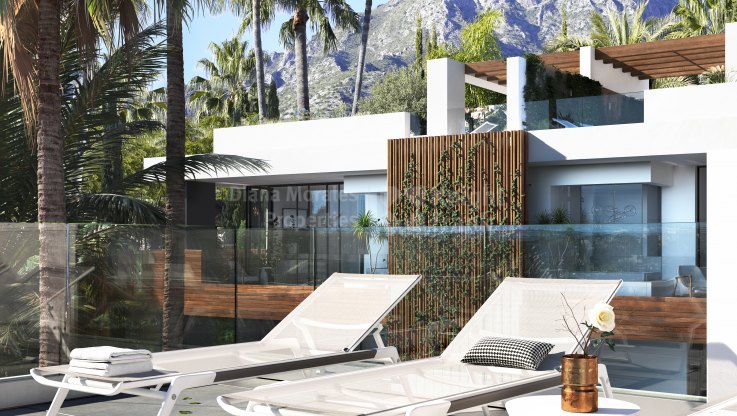 Contemporary villa on the slopes of Sierra Blanca - Semi Detached Villa for sale in Balcones de Sierra Blanca, Marbella Golden Mile